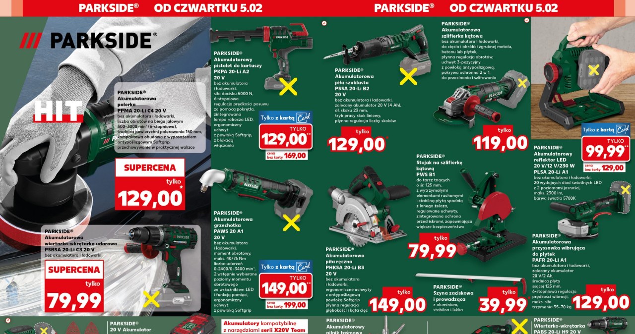 Nowa oferta narzędzi Parkside w Kauflandzie od 5 lutego. Wśród hitów akcesoria w mocno obniżonych cenach. /Kaufland /INTERIA.PL