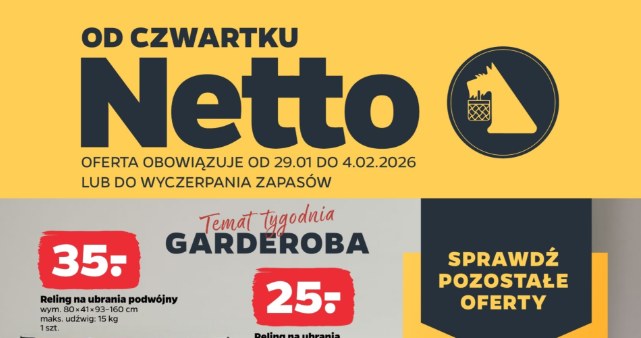 Nowa oferta Netto na tydzień garderoby: relingi, pokrowce i organizery już od 5 zł /Netto /INTERIA.PL