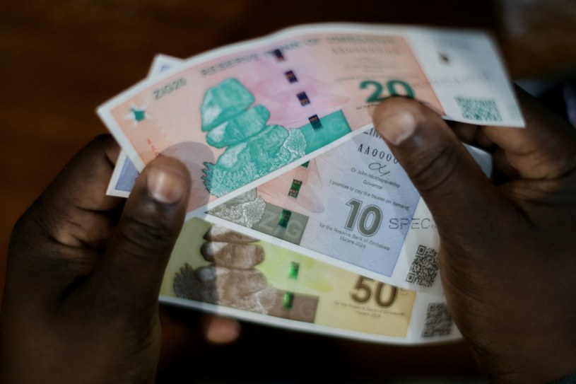 Nowa waluta (ZIG) ma wyprowadzić Zimbabwe z kłopotów. Na razie kraj pogrąża się w kryzysie gospodarczym i żywnościowym /JEKESAI NJIKIZANA / AFP /AFP