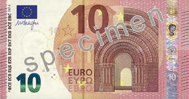 Nowe 10 euro - awers /