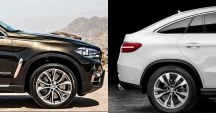 Nowe BMW X6 (F16) oraz Mercedes GLE Coupe - widok z profilu. /magazynauto.pl