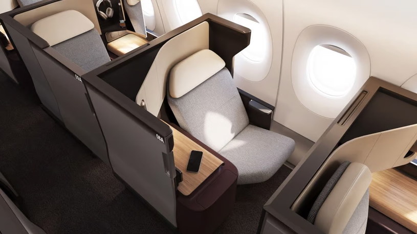Nowe fotele dla klasy biznes  na 22-godzinne loty już są testowane na trasie Sydney-Londyn / zdjęcie: Safran /domena publiczna