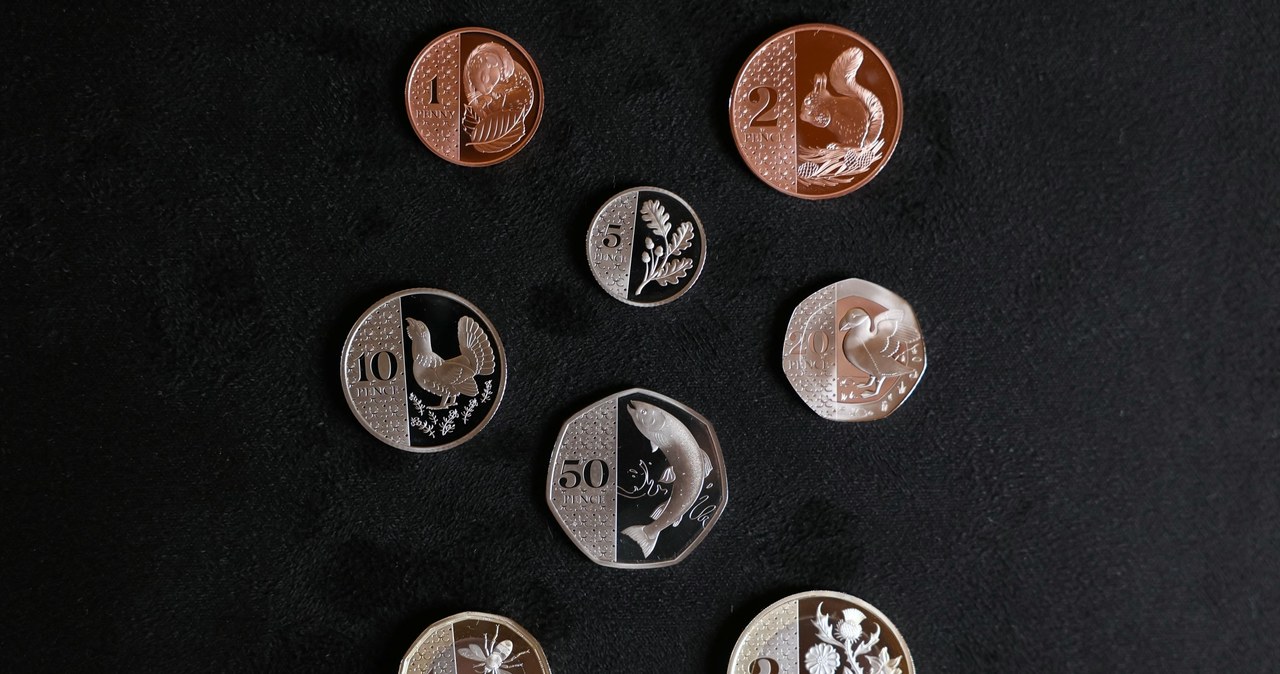 Nowe monety z Karolem III nawiązują do flory i fauny Wysp Brytyjskich /Daniel Leal /AFP
