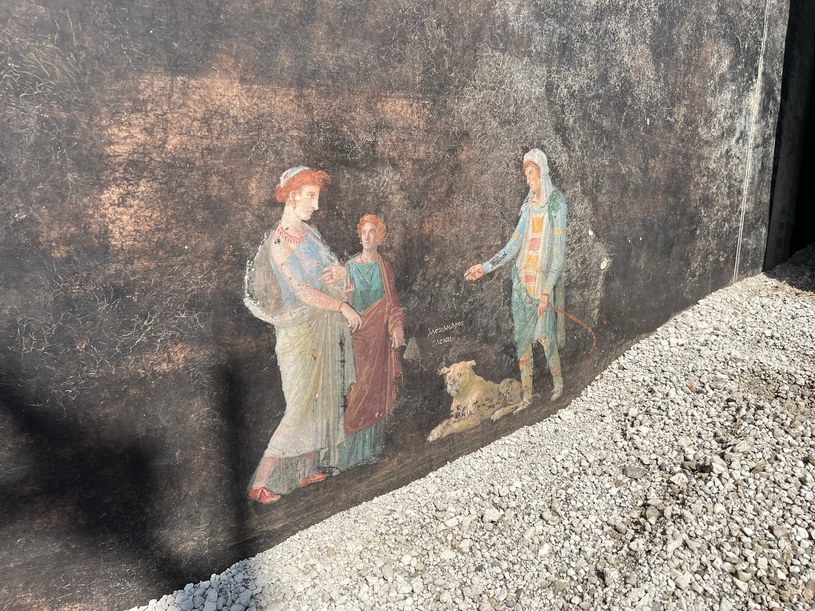 Nowe odkrycie w Pompejach ujawniło wyjątkowe freski. /@HackBlackburn /Twitter