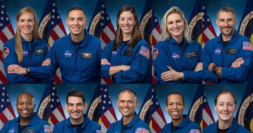 Nowi astronauci NASA: Nichole Ayers, Marcos Berríos, Christina Birch, Deniz Burnham, Luke Delaney, Andre Douglas, Jack Hathaway, Anil Menon, Christopher Williams i Jessica Wittner. /NASA