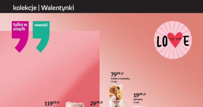 Nowość: Walentynkowa kolekcja w Empiku już od 19,99 zł /Empik /INTERIA.PL