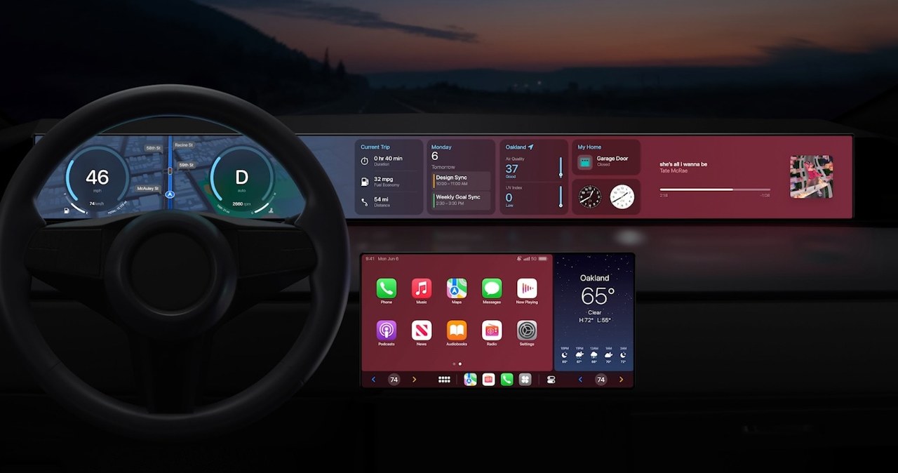 Nowy Apple CarPlay wyświetla się na wszystkich ekranach /materiały prasowe