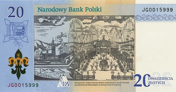 Nowy banknot kolekcjonerski: 300-lecie koronacji Obrazu Matki Bożej Jasnogórskiej - odwrotna strona /NBP