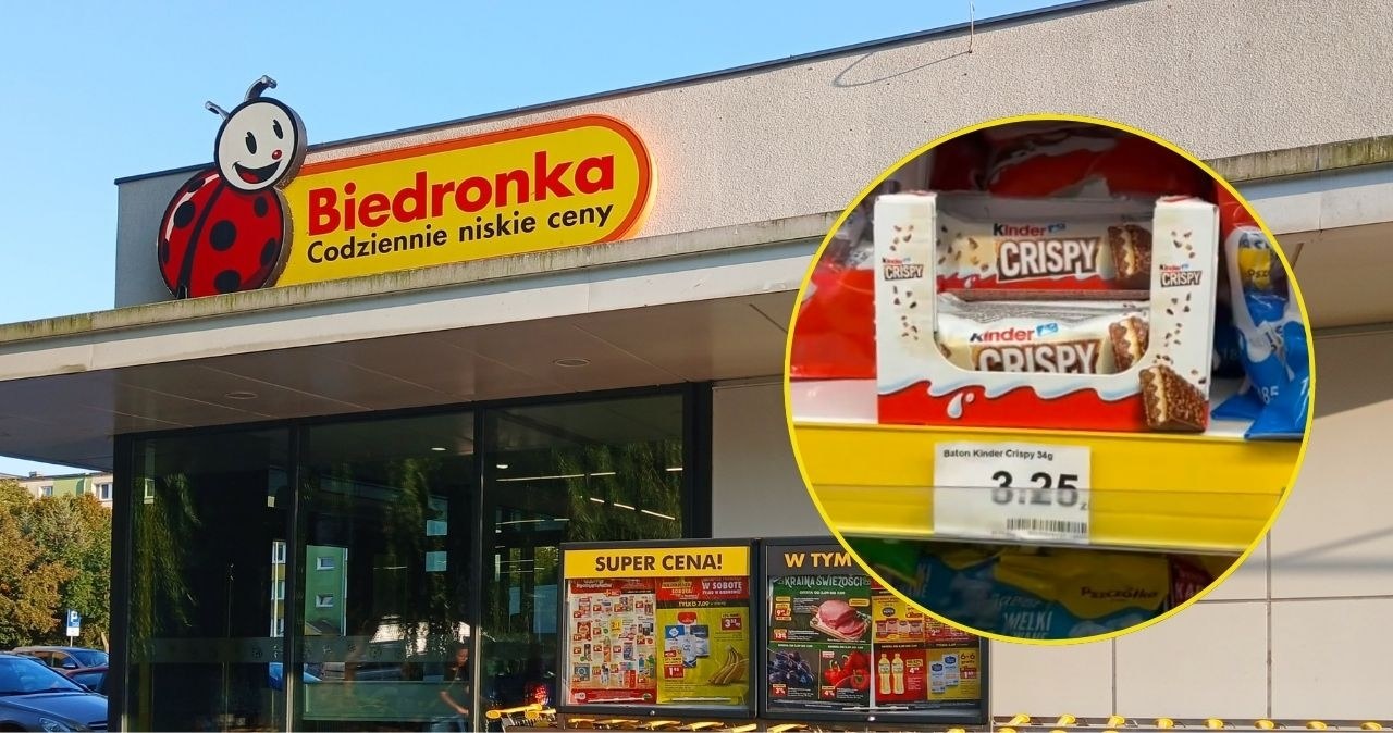 Nowy batonik Kinder Crispy w Biedronce! Źródło: Tiktok @foodnewspolska /Adobestock/TikTok /INTERIA.PL