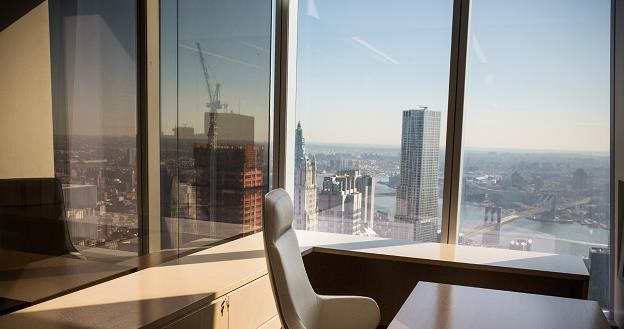 Nowy budynek World Trade Center. Biura w chmurach. Fot. Andrew Burton/Getty Images/AFP /AFP