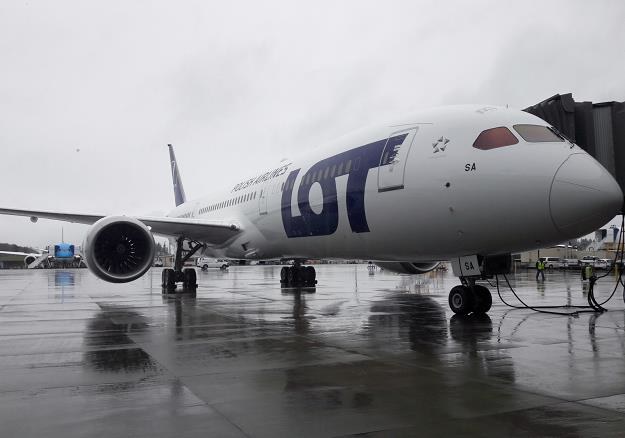 Nowy dreamliner wylądował na warszawskim Lotnisku Chopina /fot. Aneta Oksiuta /PAP