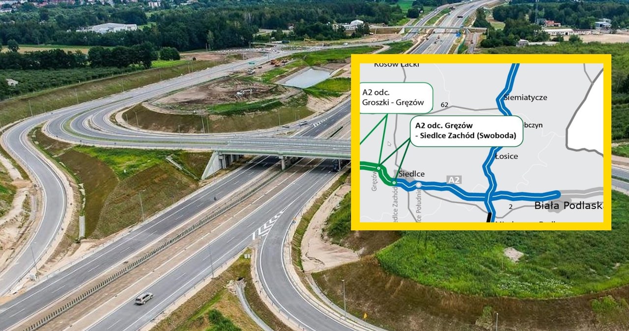 Nowy fragment autostrady A2 już gotowy. Jest częścią obwodnicy Siedlec /GDDKiA/Interia.pl