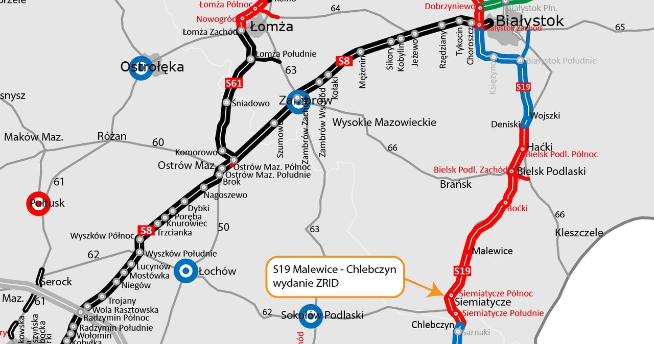 Nowy fragment drogi ekspresowej S19 będzie liczył ok. 25 km. /GDDKiA