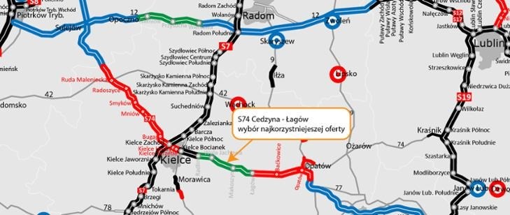 Nowy fragment drogi ekspresowej S74 połączy Cedzynę z Łagowem /GDDKiA