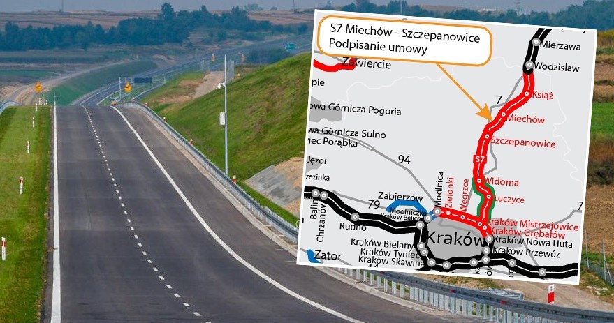 Nowy fragment drogi S7 Miechów-Szczepanowice zostanie otwarty jeszcze w sierpniu /GDDKiA