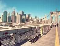 Nowy Jork, widok z mostu Brooklińskiego na Manhattan /Encyklopedia Internautica