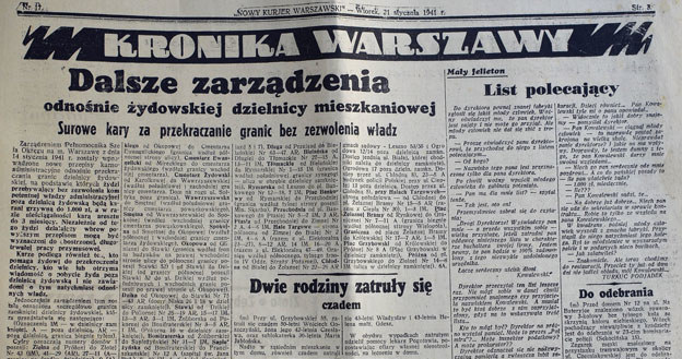 "Nowy Kurier Warszawski" z 1941 roku /Donat Brykczyński /Reporter