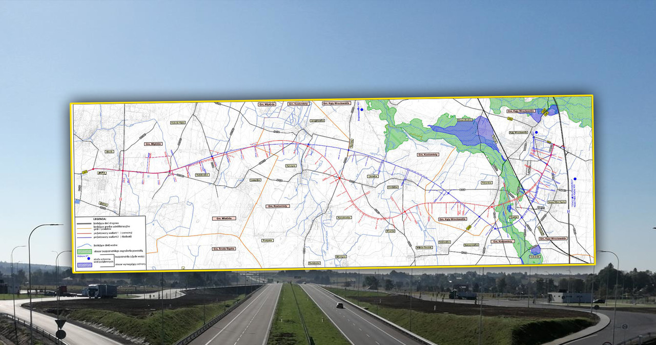 Nowy odcinek połączy autostradę A4 i drogę ekspresową S5 /GDDKiA/Gmina Kąty Wrocławskie, Facebook /