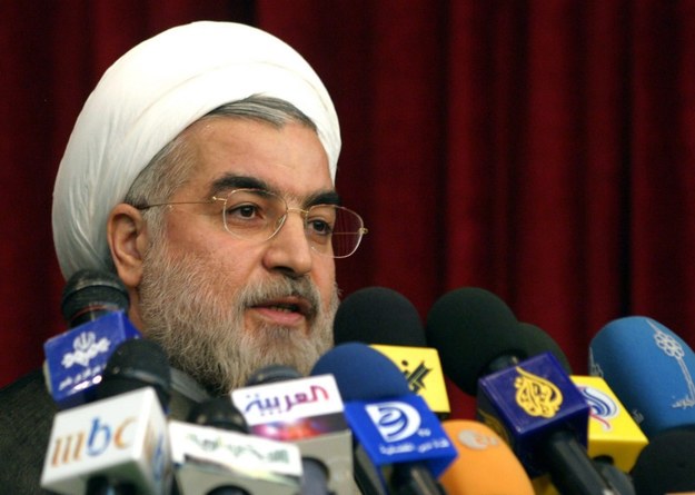Nowy prezydent Iranu Hasan Rowhani /Abedin Taherkenareh   /PAP/EPA