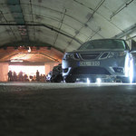 Nowy saab 9-3 w hangarze