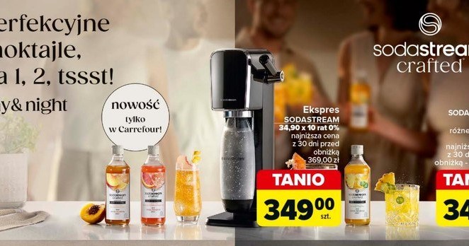 Nowy saturator i syropy SodaStream w Carrefourze /Carrefour Polska /INTERIA.PL