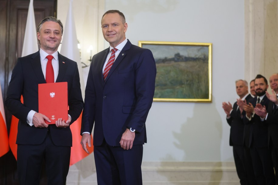 Nowy szef BBN-u Bartosz Grodecki i prezydent Karol Nawrocki3 /Leszek Szymański /PAP