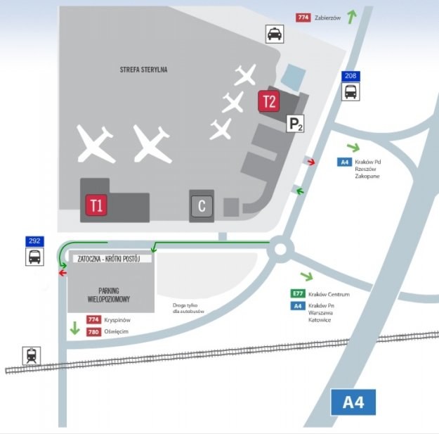 Nowy układ komunikacyjny na lotnisku Kraków-Balice /Informacja prasowa