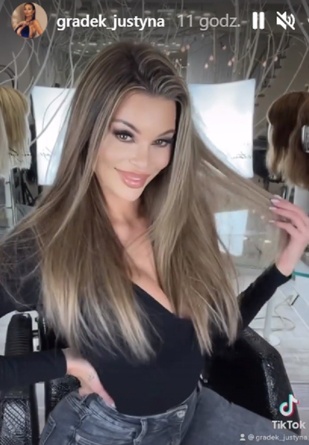 Nowymi włosami Justyna Gradek pochwaliła się w swoich mediach społecznościowych /screen /Instagram