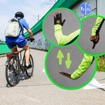 O co chodzi rowerzyście, gdy pokazuje coś takiego? To konkretna informacja