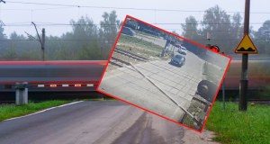 O krok od tragedii na przejeździe kolejowym w Krakowie [NAGRANIE]