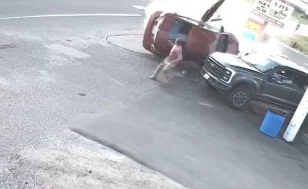 O krok od tragedii na stacji benzynowej. Groźną sytuację nagrały kamery