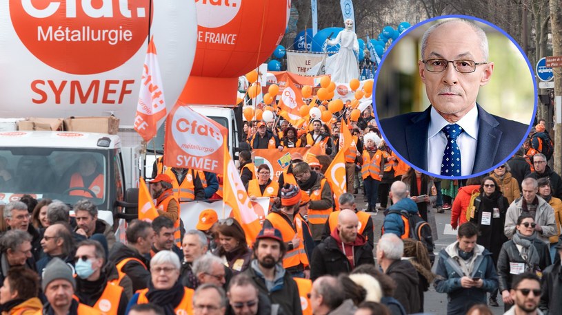 O nastrojach we Francji w związku z planowaną reformą systemu emerytalnego opowiedział Interii Grzegorz Dobiecki, wieloletni korespondent polskich mediów w Paryżu /SAMUEL BOIVINNurPhoto, Polsat News /AFP