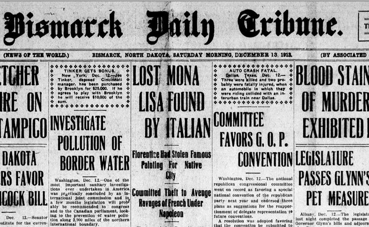 O odnalezieniu Mony Lisy w 1913 roku pisała prasa na całym świecie /materiały prasowe