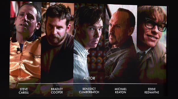 O Oscara walczą: Steve Carell, Bradley Cooper, Benedict Cumberbatch, Michael Keaton i Eddie Redmayne /Getty Images