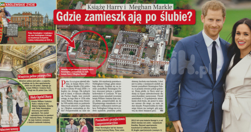 O tym, gdzie zamieszkają książę Harry i Meghan Markle pisze tygodnik "Życie na gorąco" /Życie na gorąco