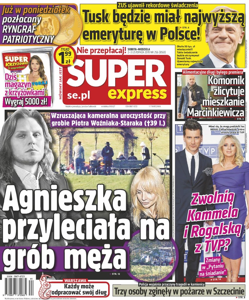O tym, jak Agnieszka i bliscy uczcili pamięć Piotra Woźniaka-Staraka, pisze "Super Express" /Super Express
