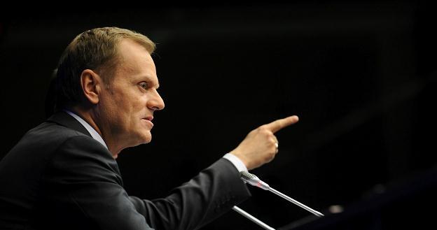 O wejściu do strefy euro zdecydują Polacy - zapowiedział premier Donald Tusk. /AFP