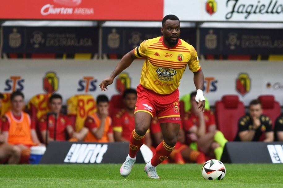 O zwycięstwie Jagielonii zdecydował gol zdobyty w doliczonym czasie gry /Michał Zieliński  /PAP