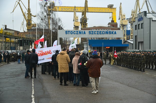 Obchody 54. rocznicy protestów w Szczecinie /Marcin Bielecki /PAP/EPA