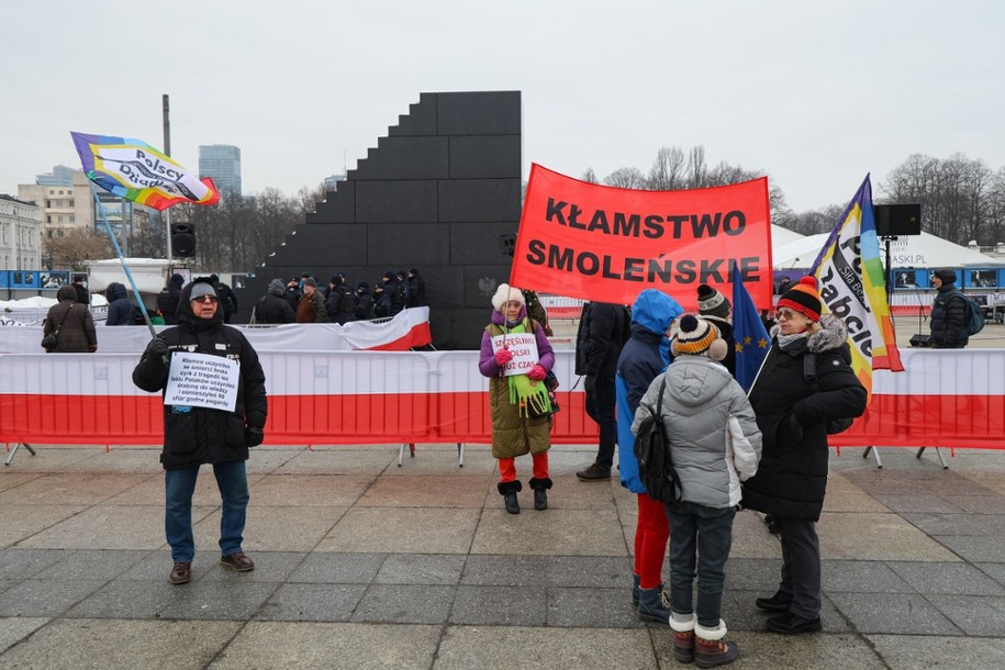 Obchody miesięcznicy smoleńskiej /Paweł Supernak /PAP