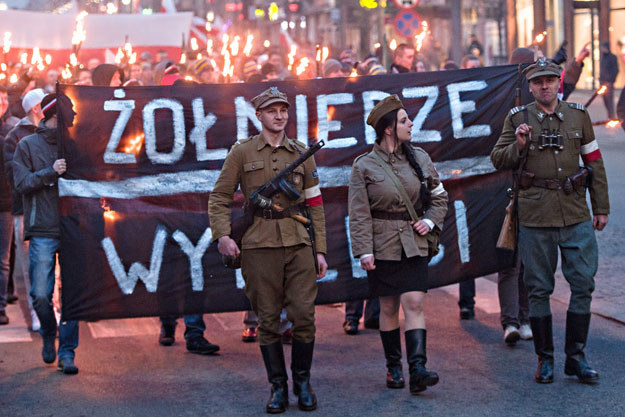 Obchody Narodowego Dnia Pamięci Żołnierzy Wyklętych w Gdyni w 2014 roku /Łukasz Dejnarowicz /Agencja FORUM