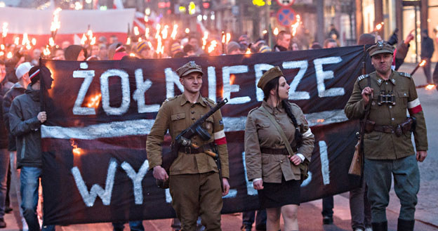 Obchody Narodowego Dnia Pamięci Żołnierzy Wyklętych w Gdyni w 2014 roku /Łukasz Dejnarowicz /Agencja FORUM