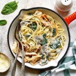 Obiad, który zasmakuje wszystkim. Spaghetti z kurczakiem i szpinakiem 