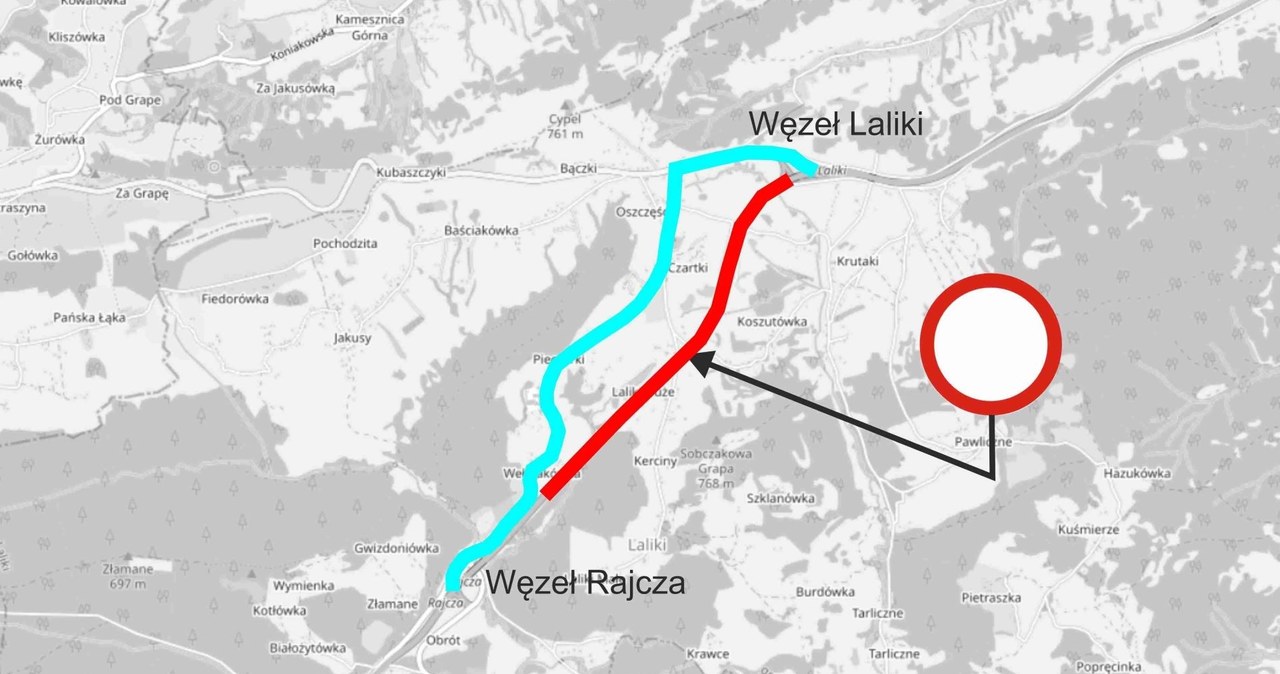 Objazd dla samochodów o masie poniżej 15 ton. /GDDKiA