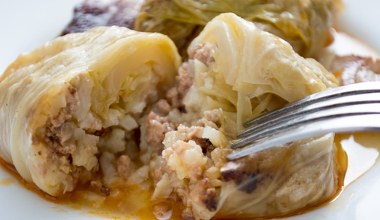 Obłędnie pyszne gołąbki, kasza i pieczarki robią tu robotę. Mój ulubiony przepis