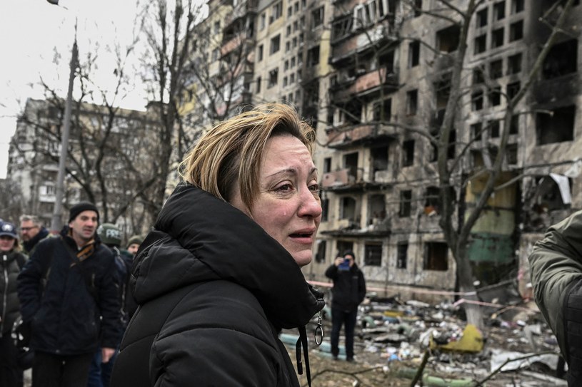 Obołoń - dzielnica Kijowa - w czasie agresji Rosji na Ukrainę /AFP