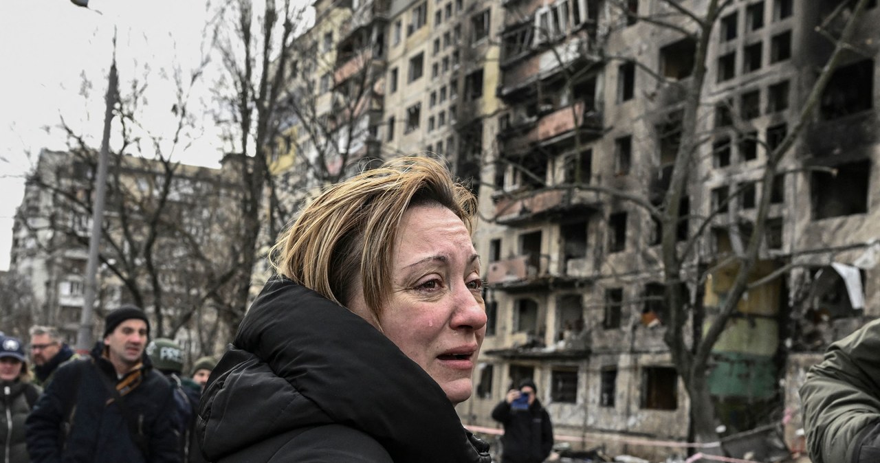Obołoń - dzielnica Kijowa - w czasie agresji Rosji na Ukrainę /AFP