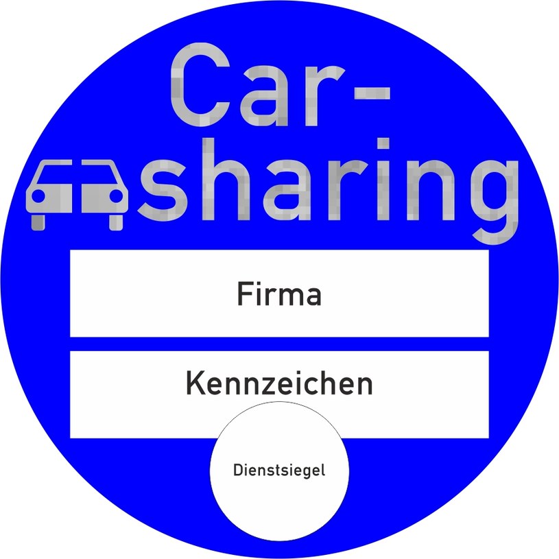 Obowiązkowa plakietka dla aut oferowanych w ramach usługi car-sharingu /