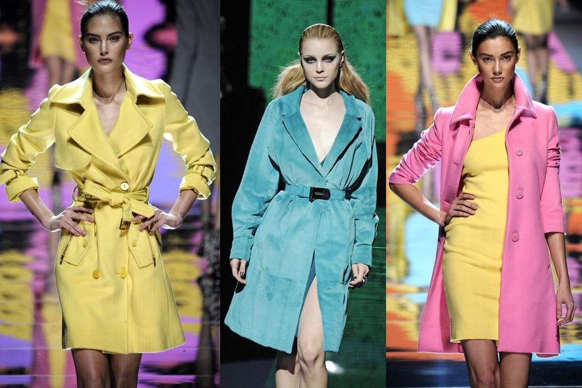 Obowiązkowe jesienią: płaszcze w ultrażywych kolorach Blumarine i Versace /East News/ Zeppelin