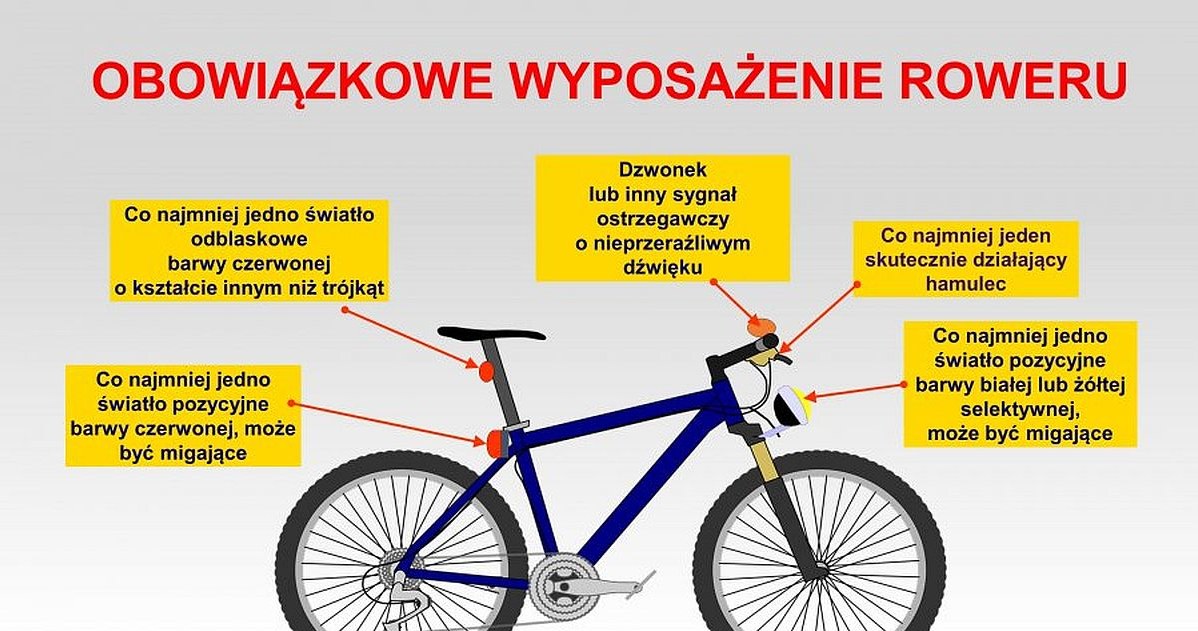 Obowiązkowe wyposażenie roweru /Policja